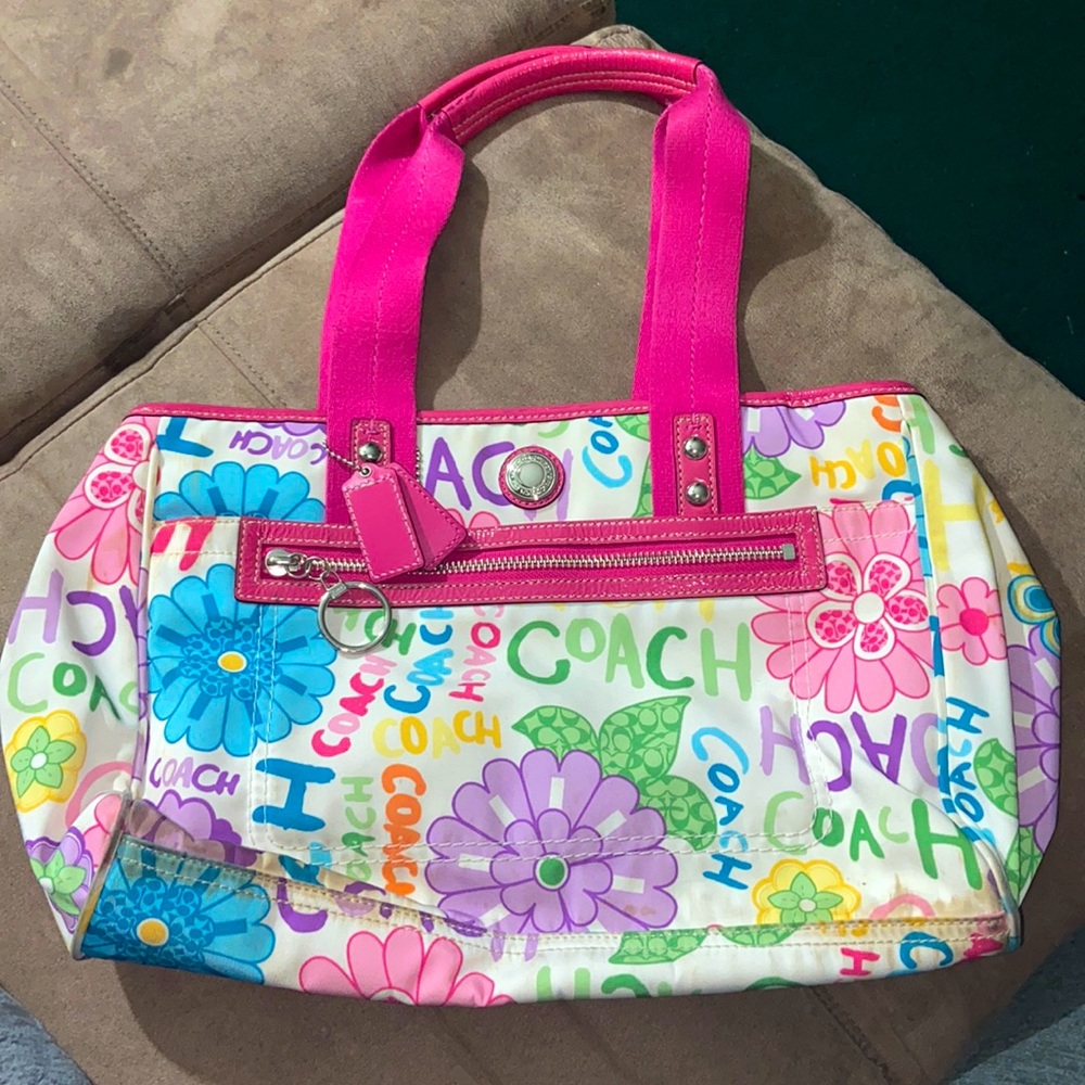 Authentic Coach Multi-Colored Daisy Handbag